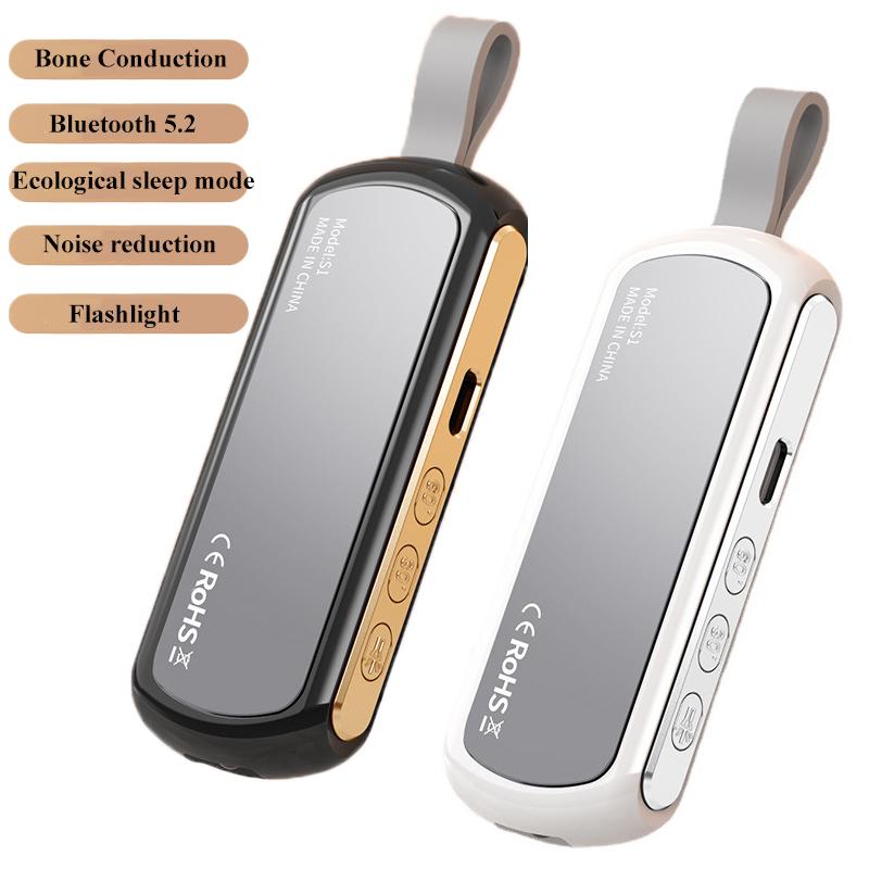 Loa Bluetooth 5.2 dẫn truyền xương dưới gối Loa giảm tiếng ồn Máy nghe nhạc âm thanh nổi có đèn pin Hỗ trợ giấc ngủ Màu sắc: Trắng-vàng