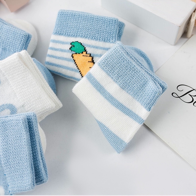 Set 5 đôi tất CAO CỔ cho bé sợi bông nguyên chất