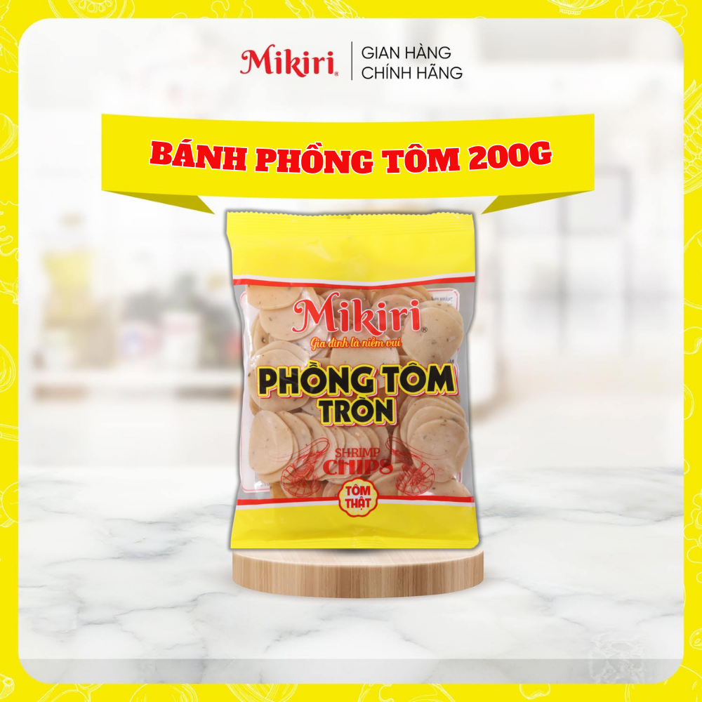 Bộ 4 bánh phồng Mikiri 2 phồng tôm + 2 phồng cua - nguyên liệu cho món ăn thêm ngon