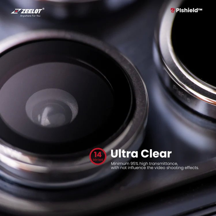 Miếng Dán Kính Cường Lực Camera Lens ZEELOT PISHIELD Dành Cho iPhone 14 Pro / 14 ProMax - Hàng Chính Hãng