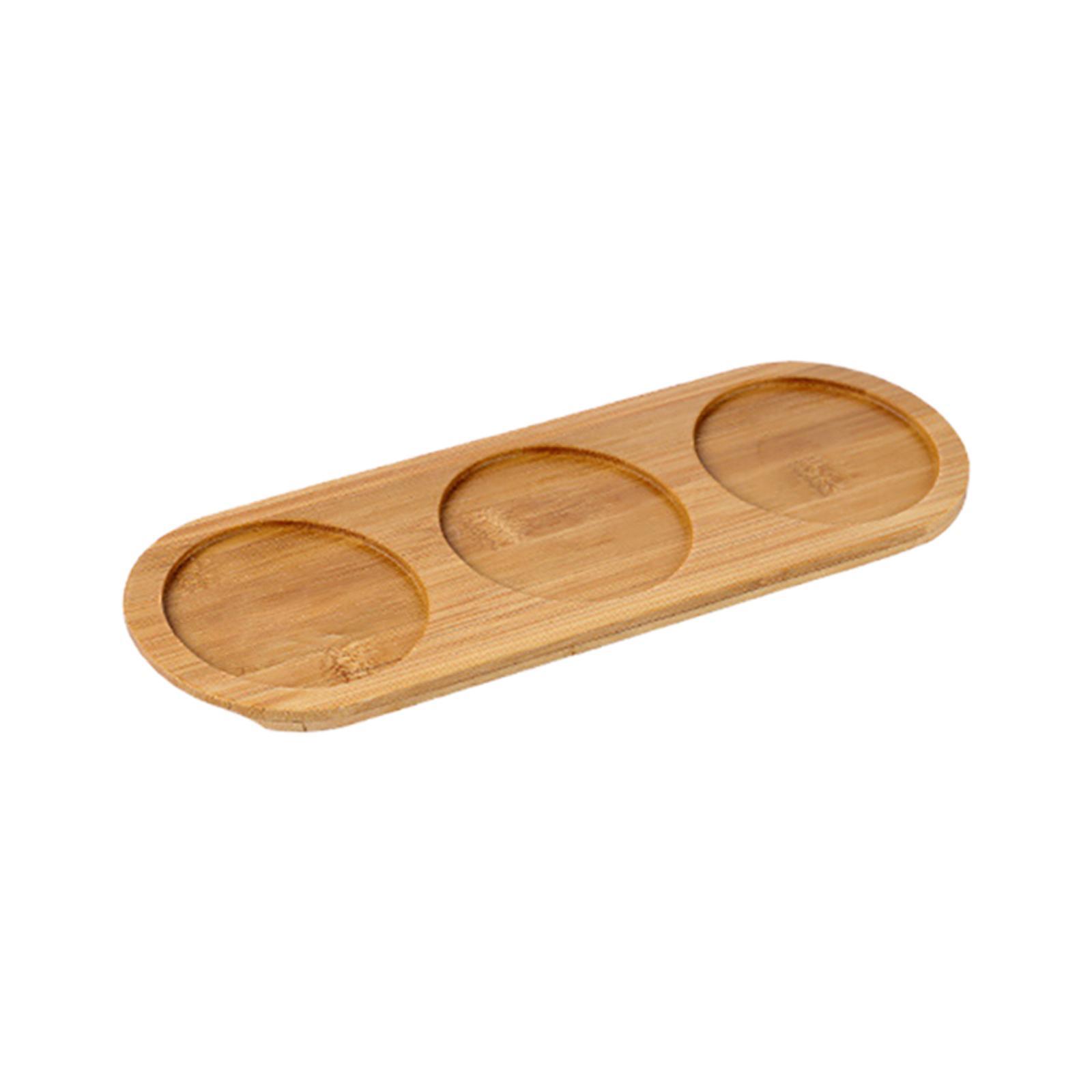 Practical Bamboo Service Tray Durable Food Dispenser Bamboo Food Tray Display Tray Food Platters for Toilet Living Room Outdoors Home Decor