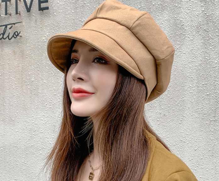 Mũ hải quân nữ kaki phong cách Hàn mới, nón bê rê mũ nồi vành cao cấp cho nữ
