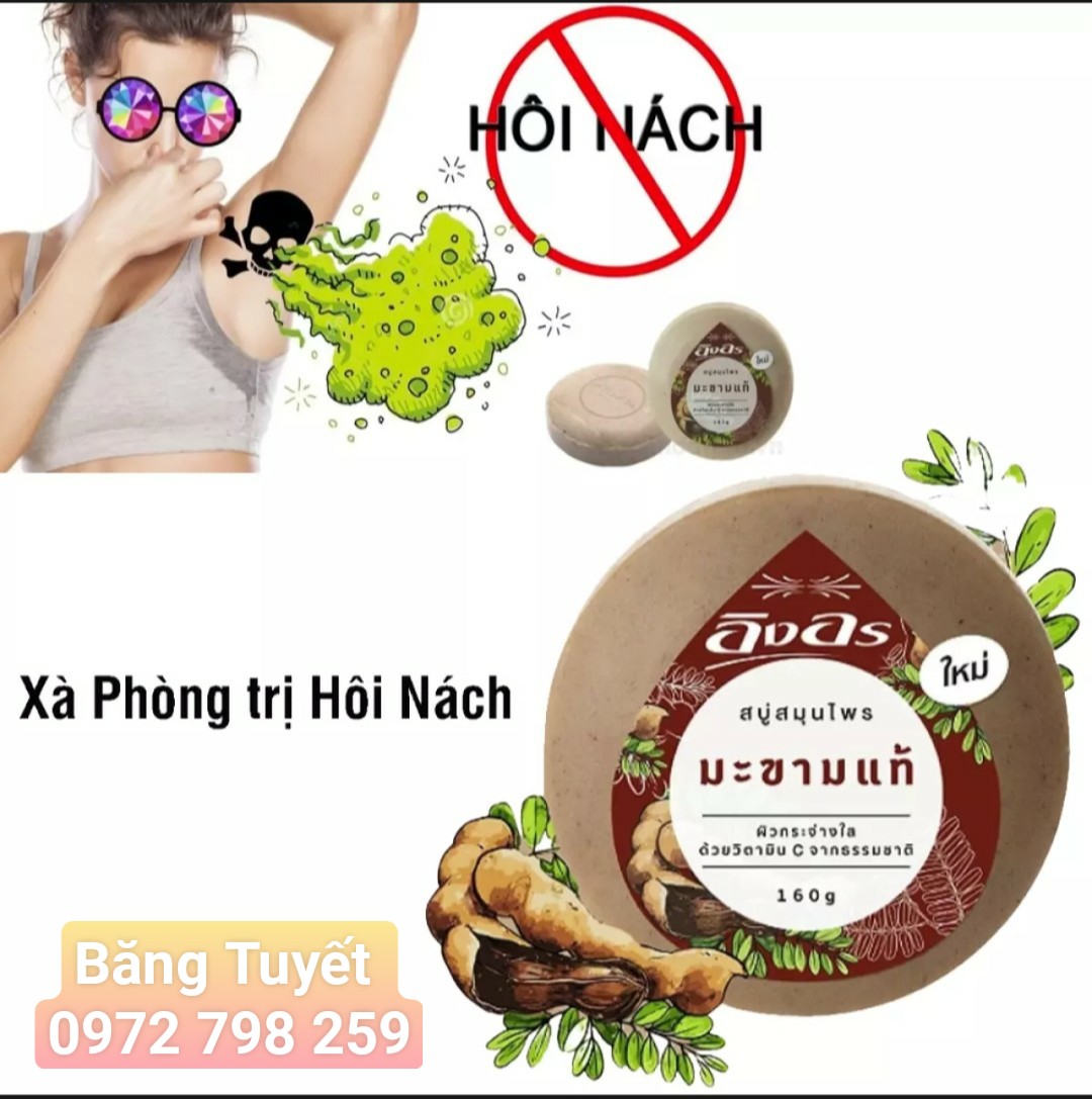 Xà phòng soap me khử mùi hôi nách Ingon Tamarind Herbal Soap Thái Lan