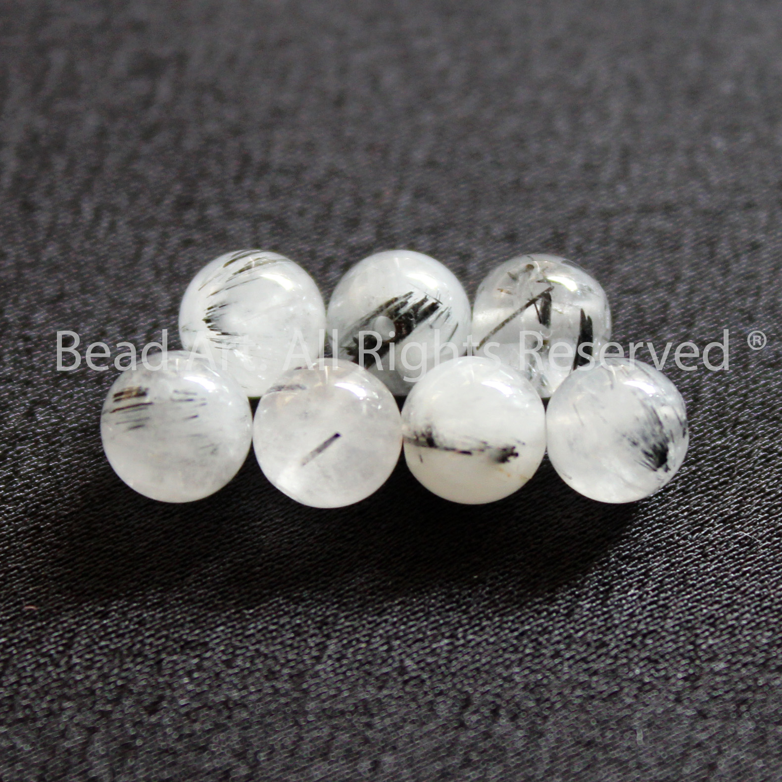 5MM Đá Thạch Anh Tóc Đen Tự Nhiên Loại A, Đá Phối Vòng Tay Phong Thuỷ, Chuỗi Hạt, Trang Sức, Hợp Mệnh Thủy, Mộc - Bead Art