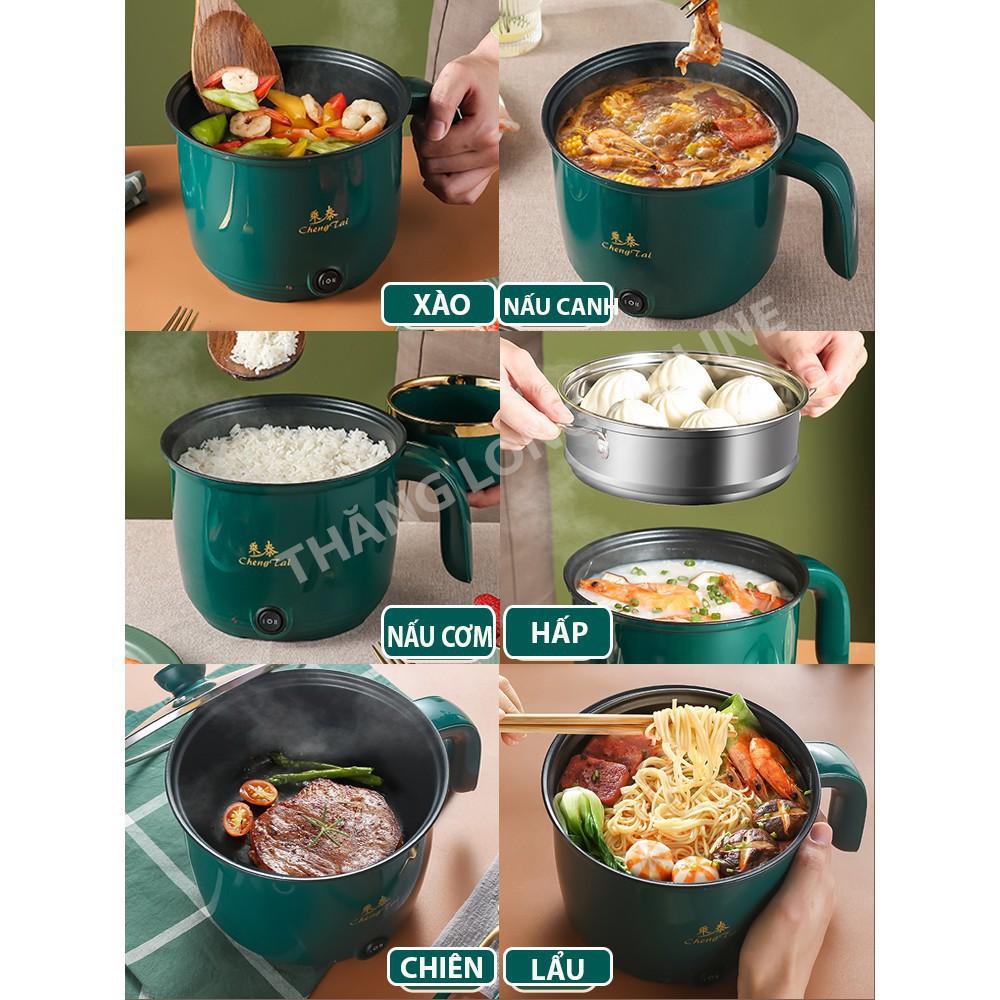 Nồi Lẩu Mini, Ca Nấu Mì Nấu Cơm Đa Năng Có Tay Cầm 1,8L - Nồi Lẩu Điện 2 Nấc Nhiệt Kèm Giá Hấp Siêu Hot - NLMN1.8L 01