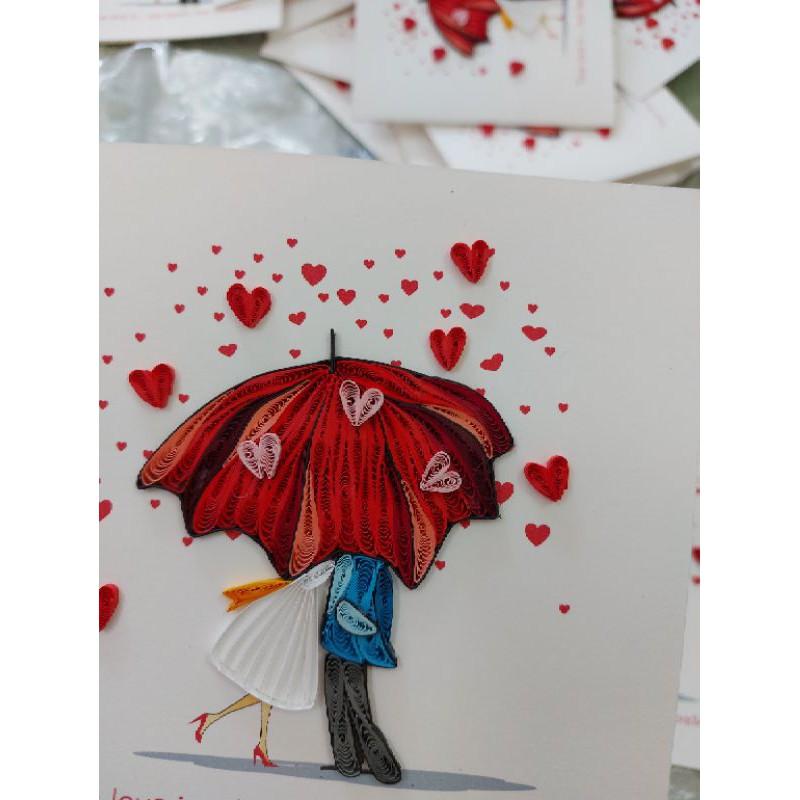 THIỆP QUILLING 15X15CM NHIỀU MẪU