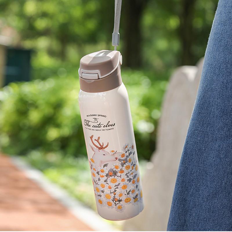 Đồng Hồ Nam Dây Thép Không Gỉ Giữ Nhiệt Cốc Tập Uống Có Ống Hút Chân Không Bình Du Lịch Nhiệt Nước Bottler Trẻ Sơ Sinh Thermocup Tumbler Cách Điện Bình