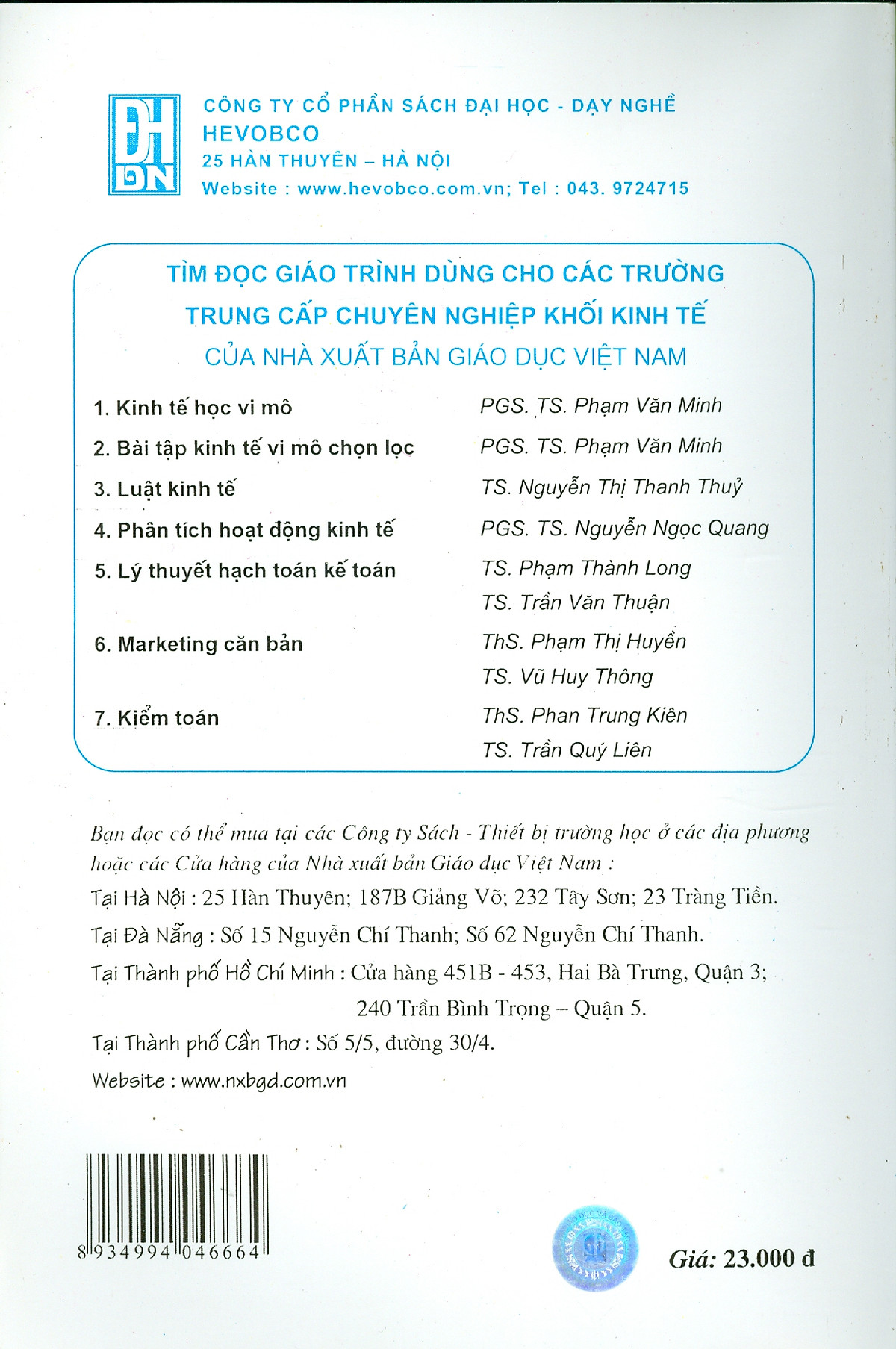 Giáo Trình Kinh Tế Học Vi Mô (Dùng trong các trường trung cấp chuyên nghiệp khối kinh tế)