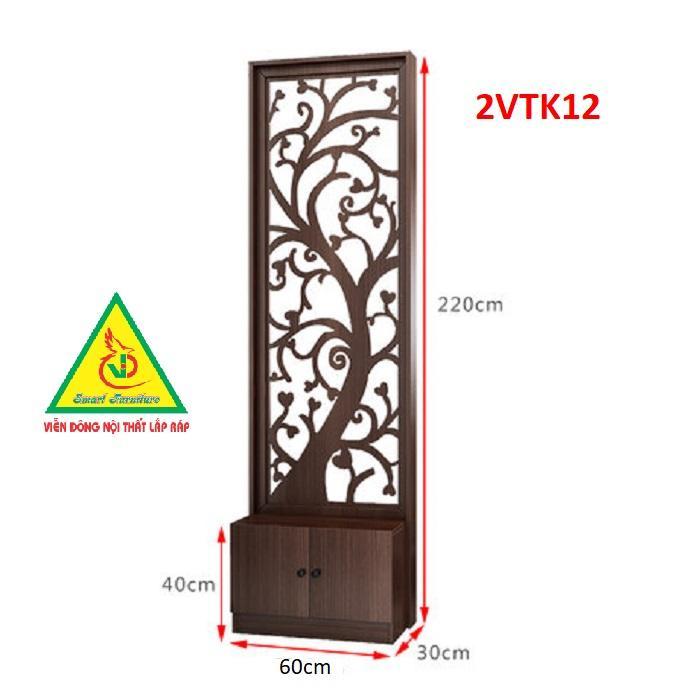 Tủ kệ trang trí kiêm vách ngăn phòng khách , nhà bếp 2VTK12 - Nội thất lắp ráp Viendong Adv
