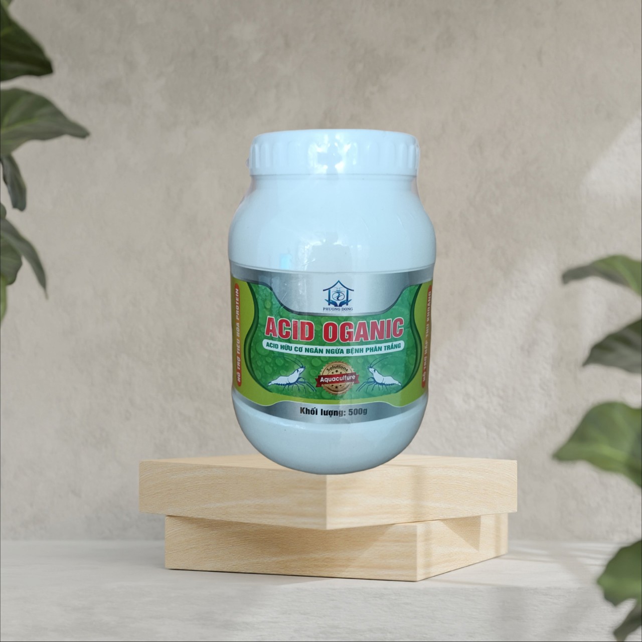 Acid hữu cơ ngăn ngừa bện phân trắng cho tôm, lon 500g.