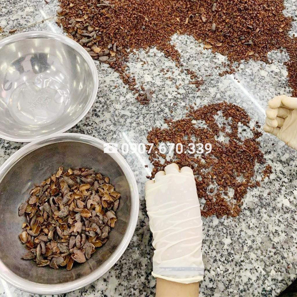 Cocoa Nibs (cacao ngòi) hạt ca cao 100% nguyên chất rang mộc tự nhiên dùng kèm granola, ngũ cốc, salad CacaoMi 1kg