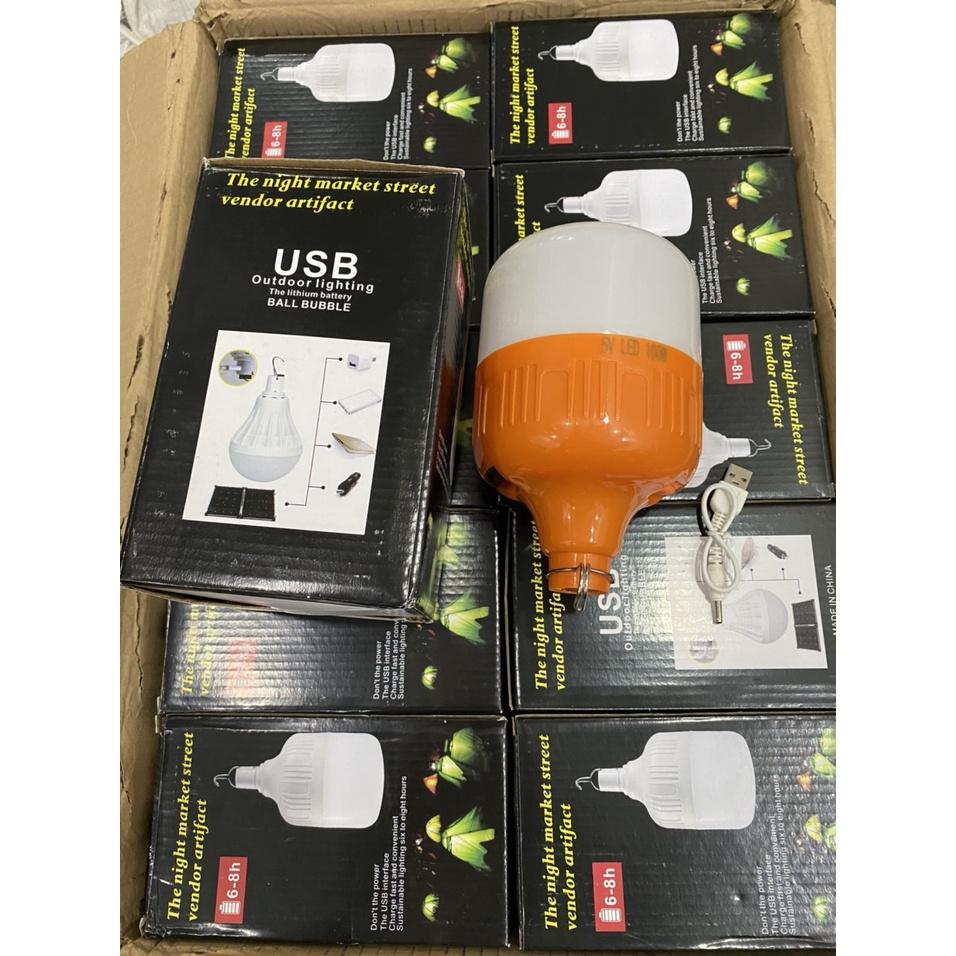Bóng đèn tích điện 6-8h - loại 150w và 100w sạc tích điện có móc treo
