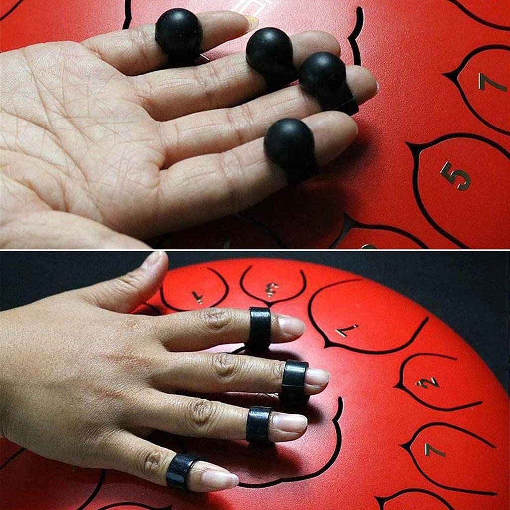 12pcs Steel Tongue Drum Handpan Drum Finger Sleeves Picks Cover