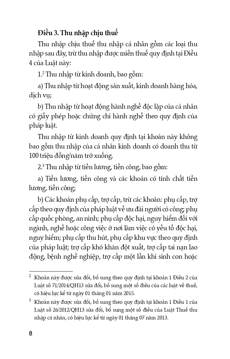 Luật Về Thuế (Hiện Hành)(Luật Thuế Thu Nhập Cá Nhân; Luật Thuế Thu Nhập Doanh Nghiệp; Luật Thuế Giá Trị Gia Tăng; Luật Thuế Tiêu Thụ Đặt Biệt; Luật Thuế Xuất Khẩu, Nhập Khẩu) (Trình bày đẹp, chi tiết, dễ dàng tra cứu)