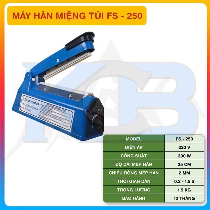 Máy hàn miệng túi dập tay FS 250- Máy hàn miệng túi nilong