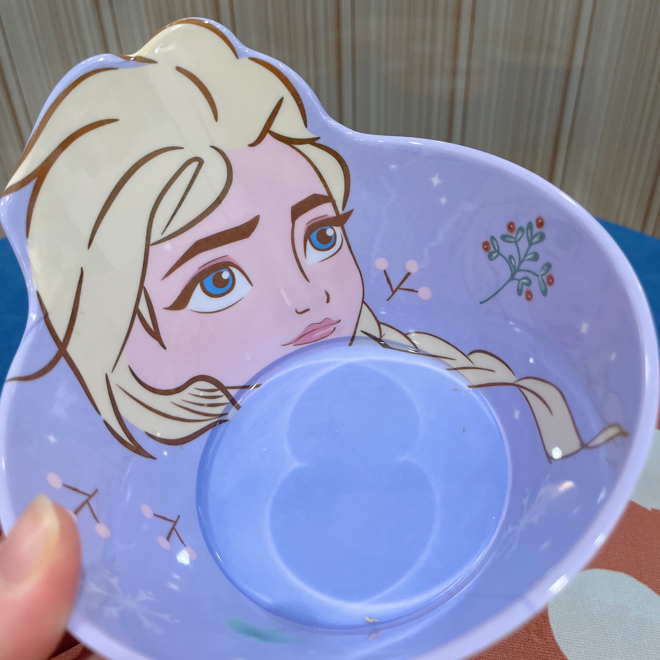Chén ăn tô nhựa melamine hình công chúa Elsa Frozen Disney nổi 3D cho trẻ em bé gái - CHENELSA