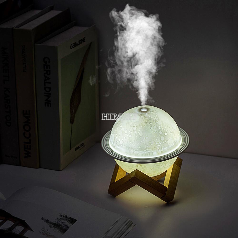 Hành Tinh Máy Tạo Độ Ẩm Không Khí 200Ml USB Siêu Âm Khuếch Tán Hương Thơm Có Đèn LED Ấm Đèn Cho Nhà Máy Tính Để Bàn Mini Phun Sương Tạo Phun Sương Tạo Ẩm Hình Ếch Con