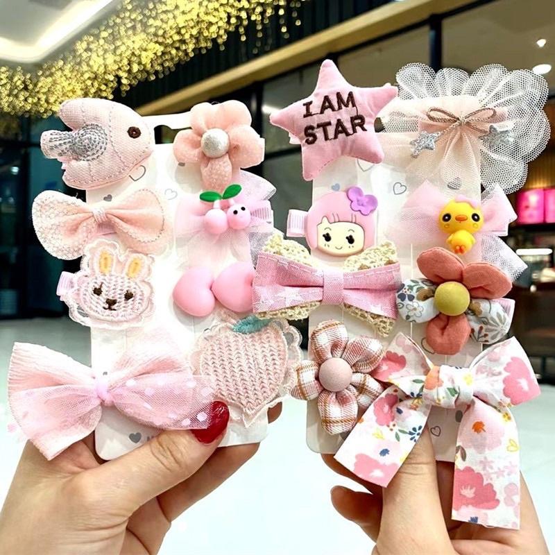 SET 8 Kẹp Tóc, Cặp Tóc CHO BÉ GÁI, Phong Cách Hàn Quốc, Xinh Xắn, Dễ Thương, Nhiều Màu Sắc ALOHA SHOP