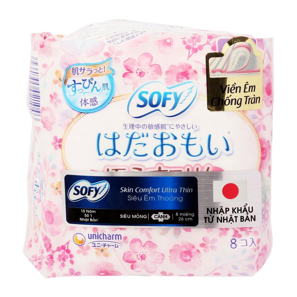 Băng Vệ Sinh Sofy Skin Comfort Ultra Thin 26CM 8 Miếng