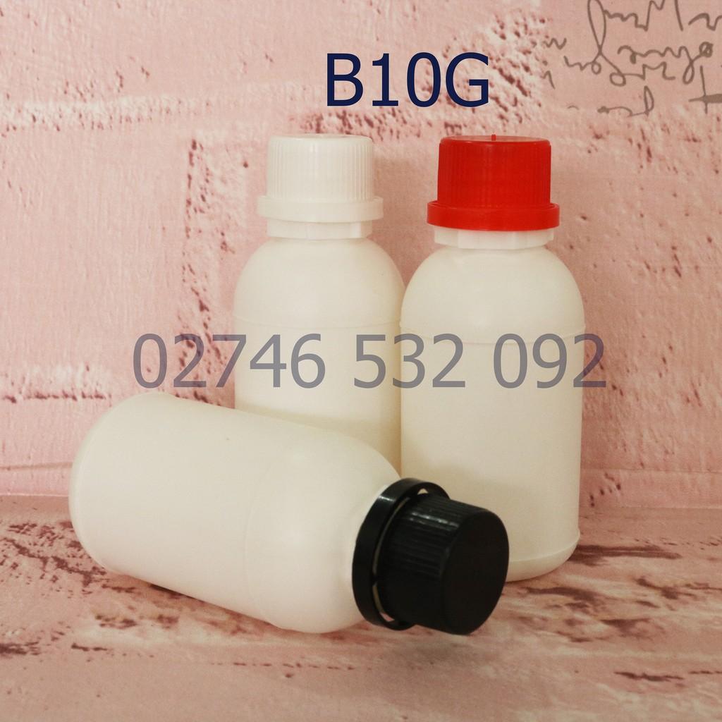 Chai Nhựa 100mL HPDE Thân Trắng Đục Nắp Khóa Galenti 3 Màu Sắc Xinh xắn_B10G