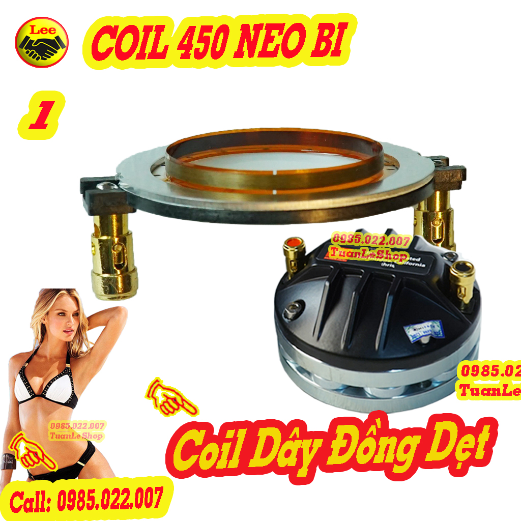 COIL TREBLE 450 NEO BI – CÔN THAY THẾ TREP CHÁY LOẠI CÓ CỌC – GIÁ 01 CHIẾC