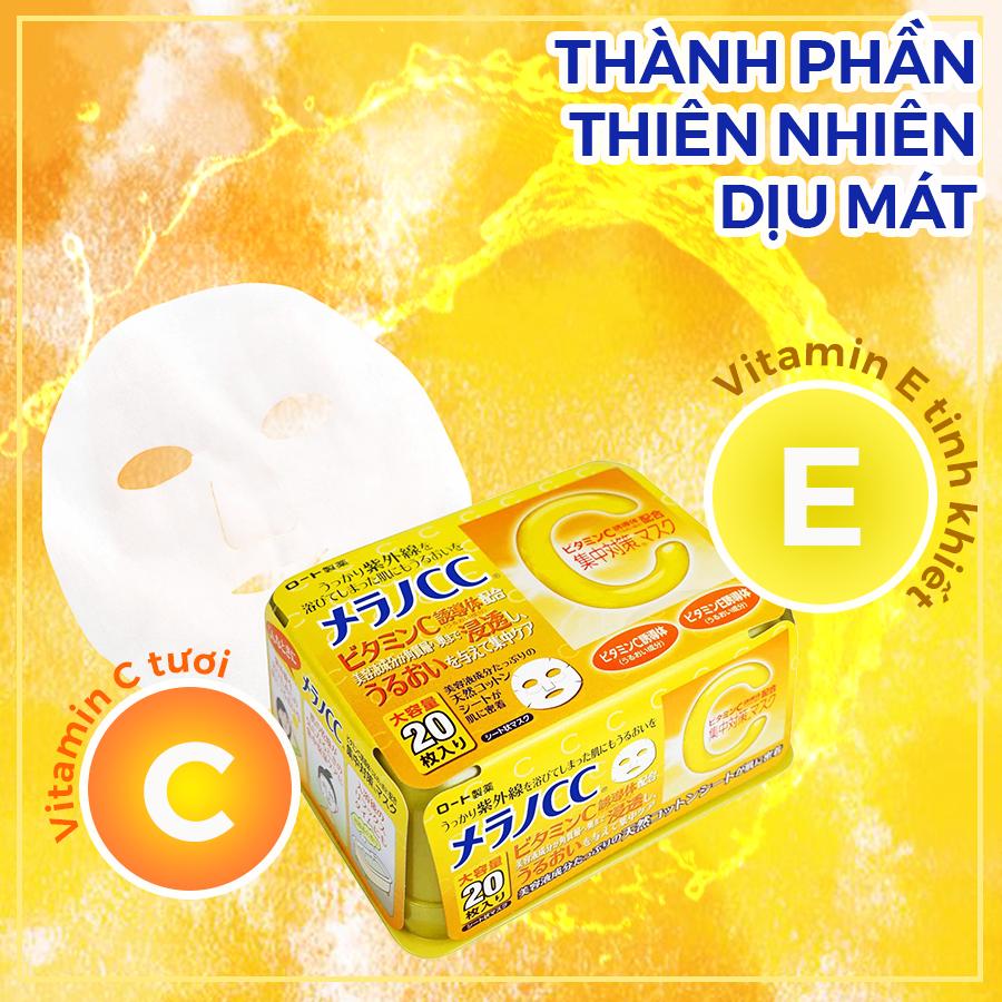 Mặt nạ dưỡng trắng phục hồi tinh chất vitamin c Cc Melano