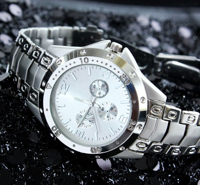 Đồng hồ thời trang nam nữ Rs1, mặt tròn dây kim loại màu bạc, mẫu đồng hồ cặp nam nữ hot, chạy 3 kim Giờ - Phút - Giây