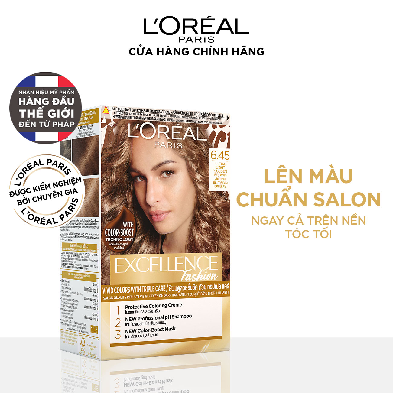 Kem nhuộm nâng sáng 4 tông L'Oreal Paris