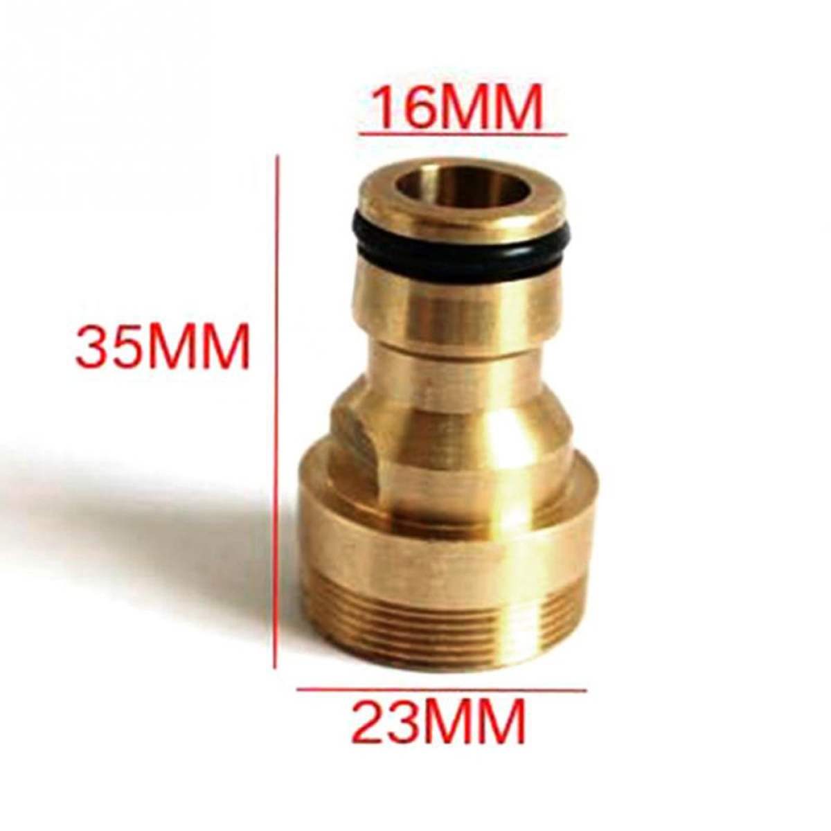 Khớp Nối Nhanh , Đầu Nối Ống Nước, Đầu Nối Vòi Nước Đồng Thau (Ren Trong 21mm, Ren Ngoài 23mm)