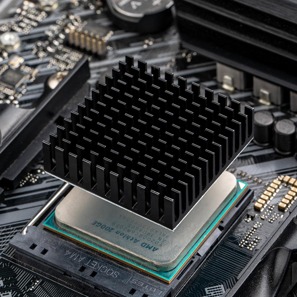 Nhôm nhiệt tản nhiệt tản nhiệt tản nhiệt cho IC điện tử Chip Ram Mos Dynatron Raspberry Pi làm mát bằng băng dính nhiệt