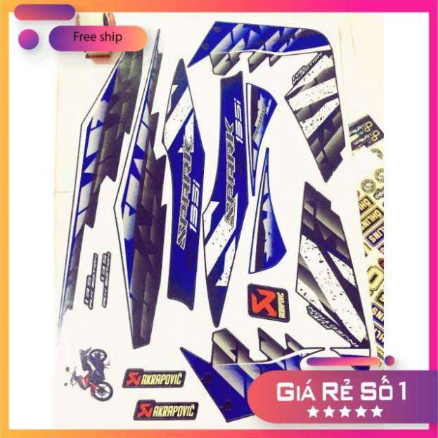 Tem rời dành cho xe Exciter 2010 spark trắng xanh đen