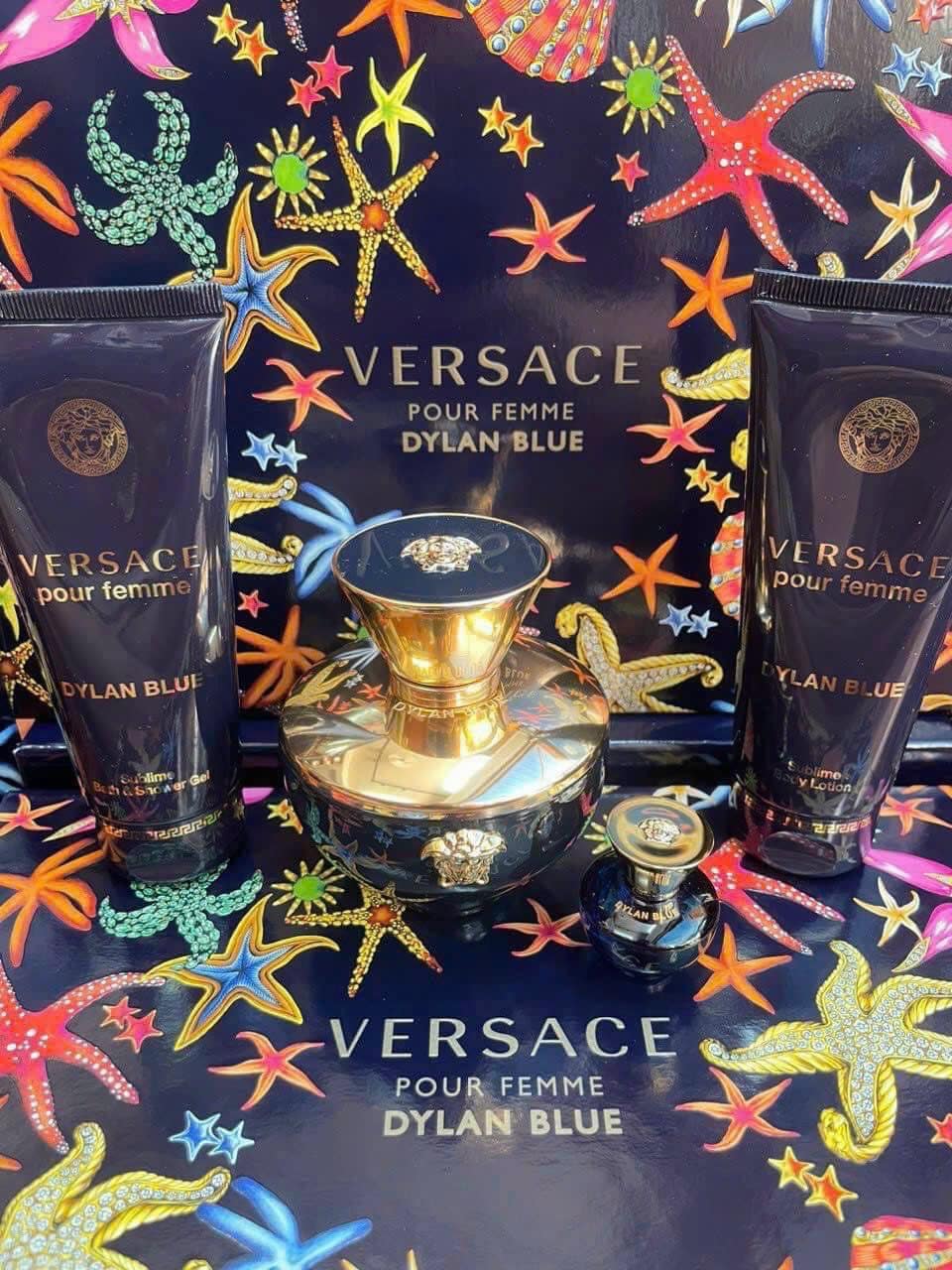 Bộ Nước Hoa Nữ Versace Dylan Blue Pour Femme Gift Set