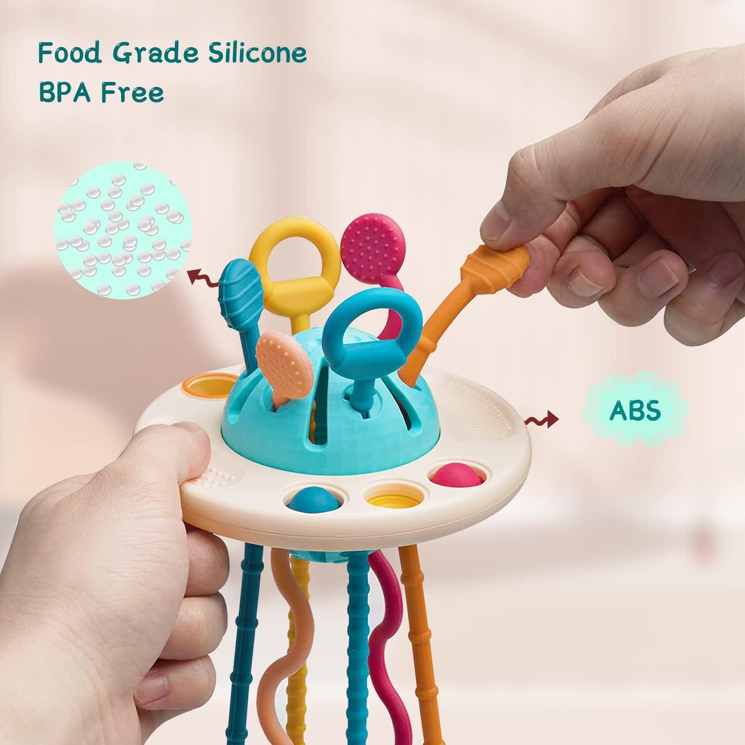 Đồ chơi cảm giác trẻ em bé 18 tháng, đấu thầu UFO trong chất lượng của em bé silicone cho bé, đồ chơi Montessori trong 1 năm, đồ chơi hoạt động giáo dục cho các kỹ năng vận động tốt