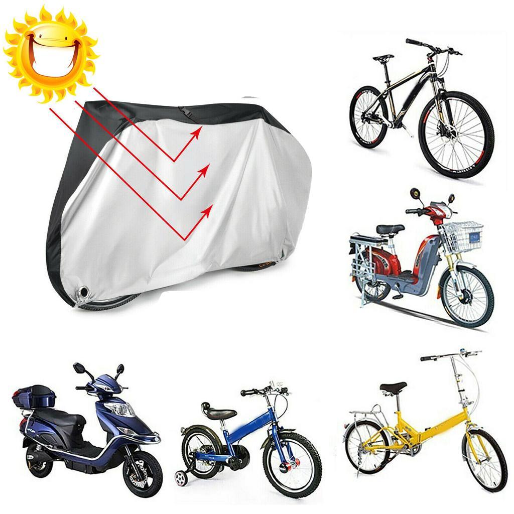 Durable Bike Cover Waterproof Outdoor Bicycle Cover 20-29'' Windproof UV Protect Cycle Scooter Protector Sheet with Lock Hole