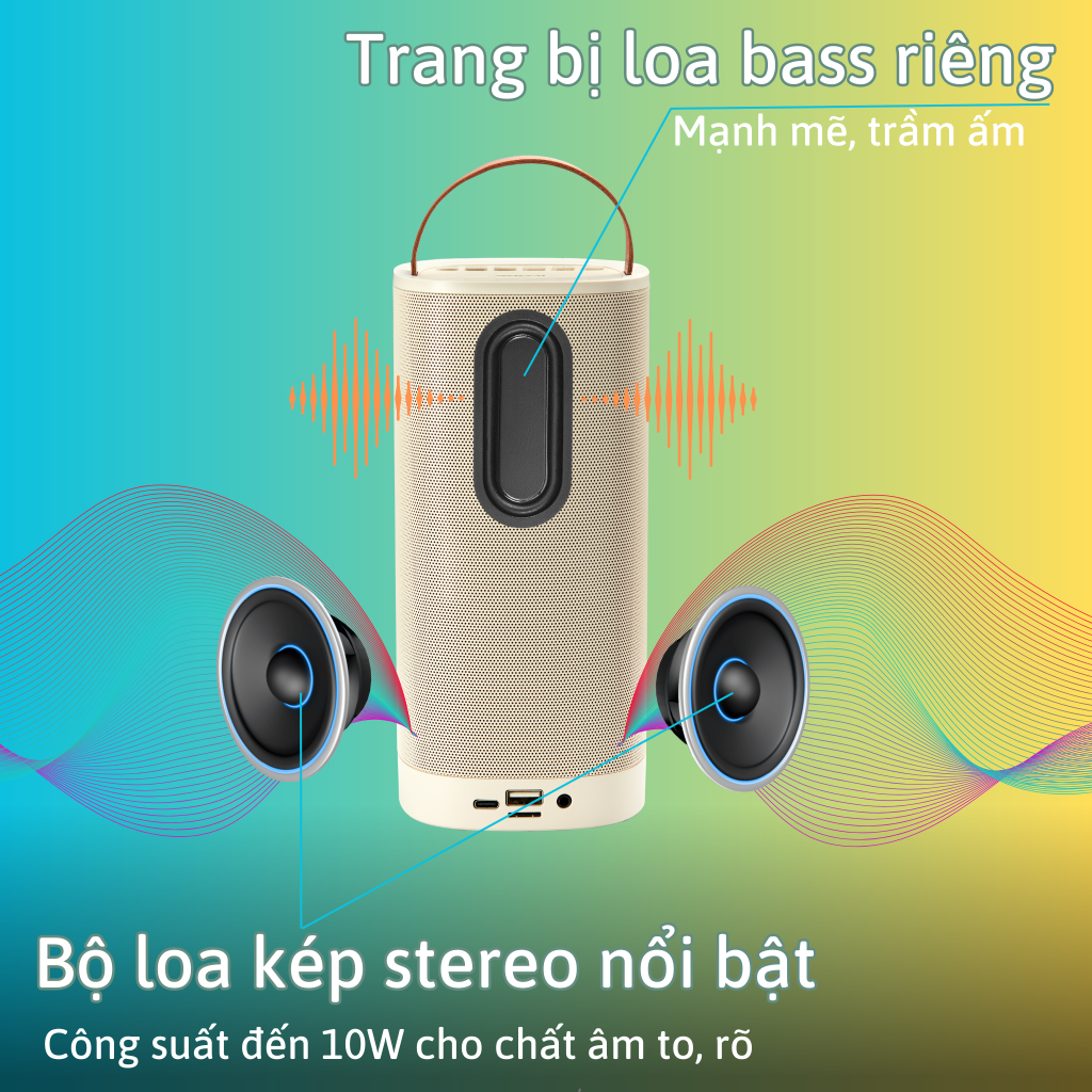 Bộ Loa Mic Karaoke Bluetooth iCore - Hàng chính hãng