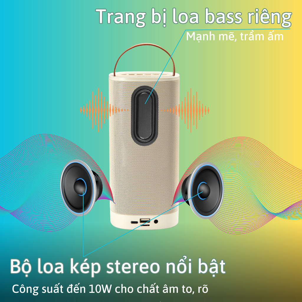 Bộ Loa Mic Karaoke Bluetooth iCore - Hàng chính hãng