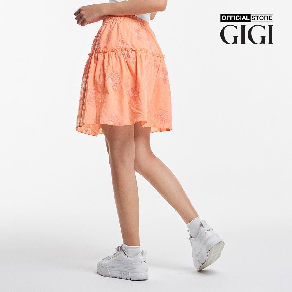 GIGI - Chân váy mini lưng thun phối viền xếp nếp thời trang G3301S231539