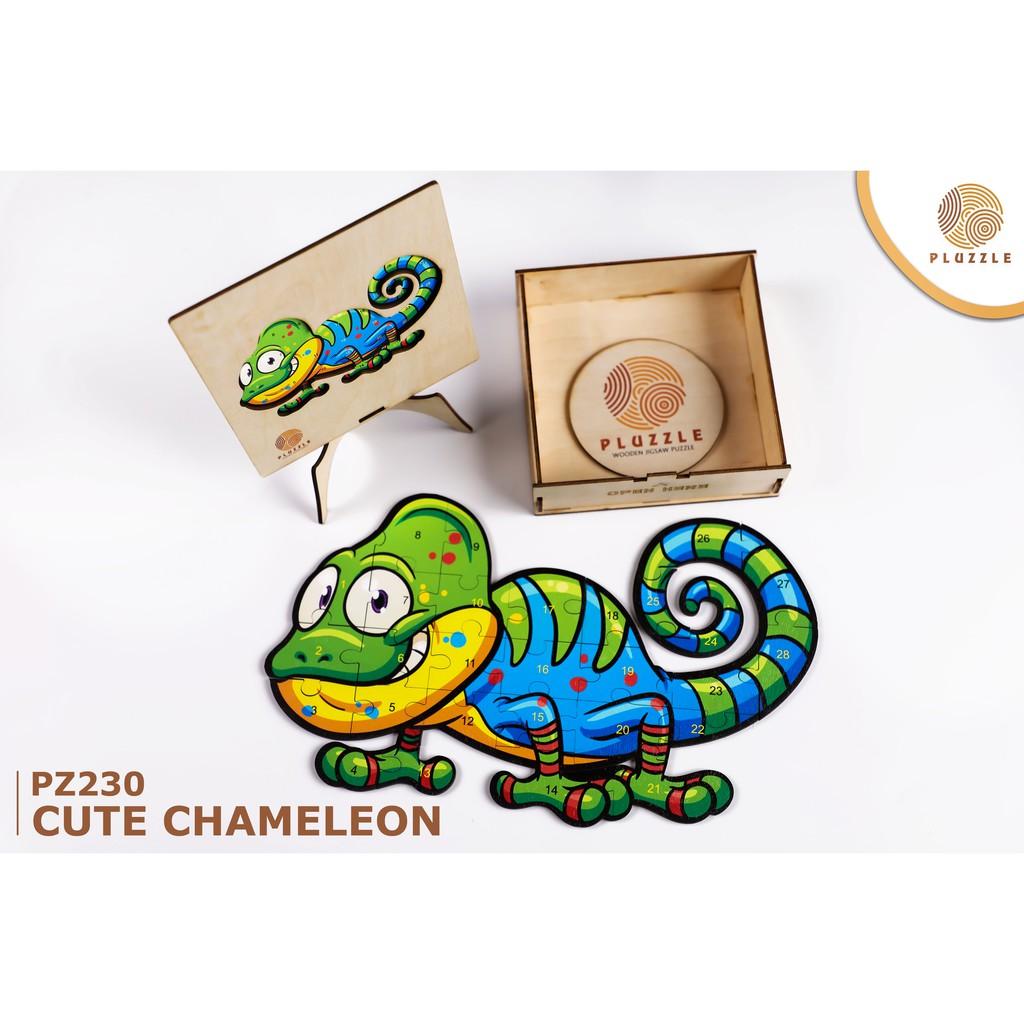 PLUZZLE Bộ xếp hình gỗ thông minh puzzle đồ chơi ghép hình - Tắc Kè Hoa – PZ230