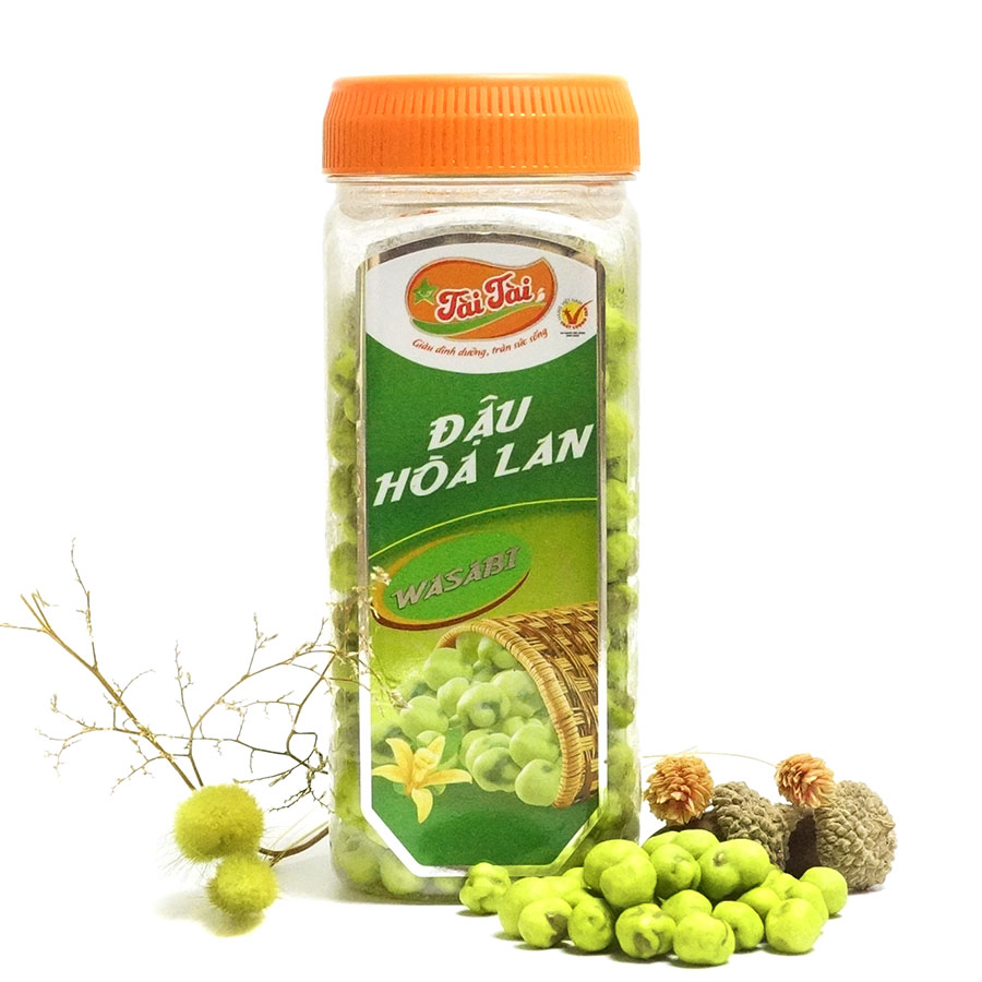 Đậu hoà lan wasabi Tài Tài - Hủ 195g