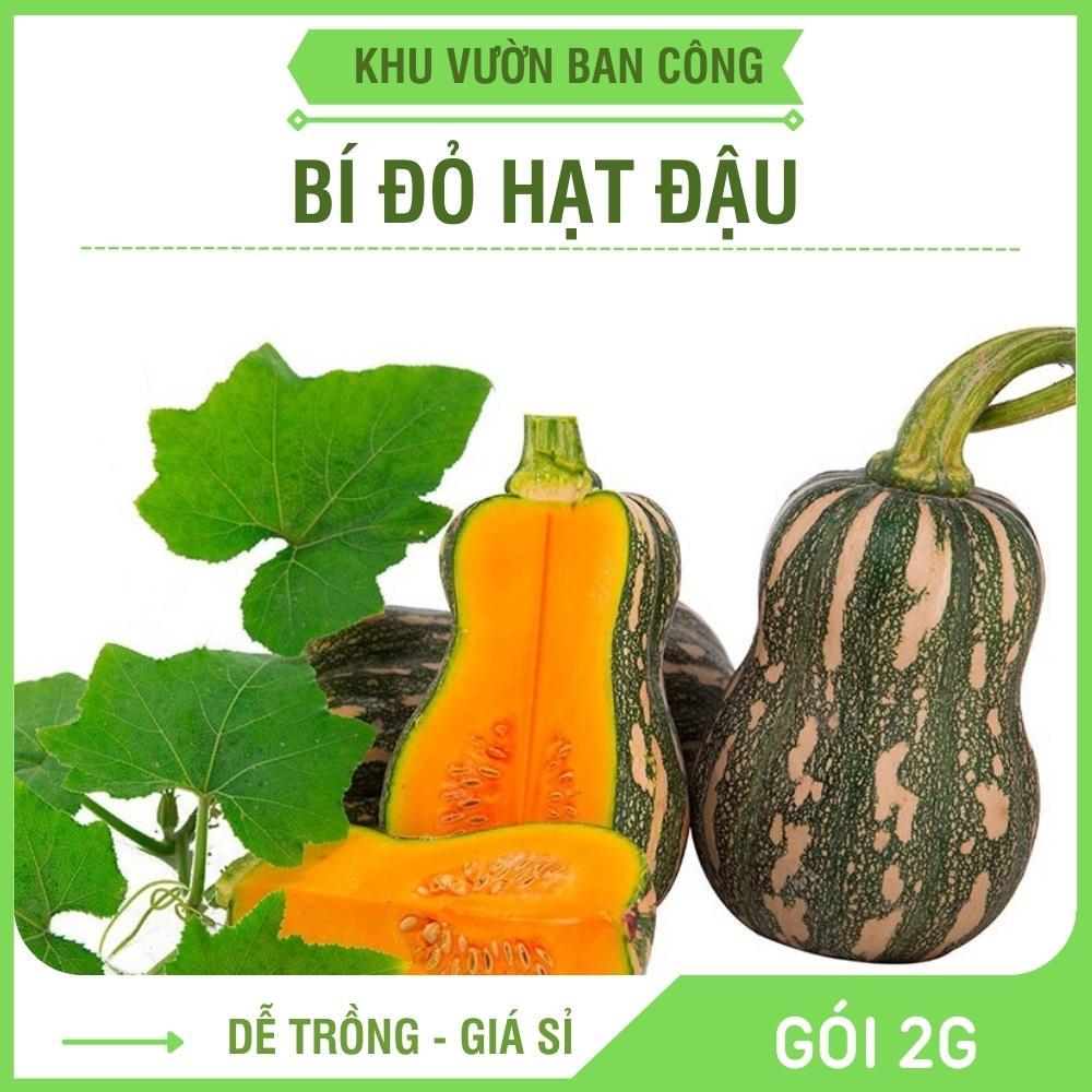 Hạt Giống Bí Đỏ Hạt Đậu Rau Củ Qủa Trồng Sân Thượng Ngon Ngọt Gói 2G -Khu Vườn Ban Công
