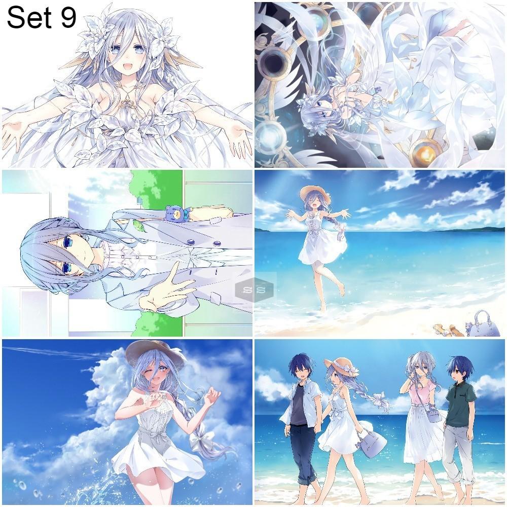 Bộ 6 Áp phích - Poster Anime Date A Live - Cuộc Hẹn Sống Còn - A3,A4,A5