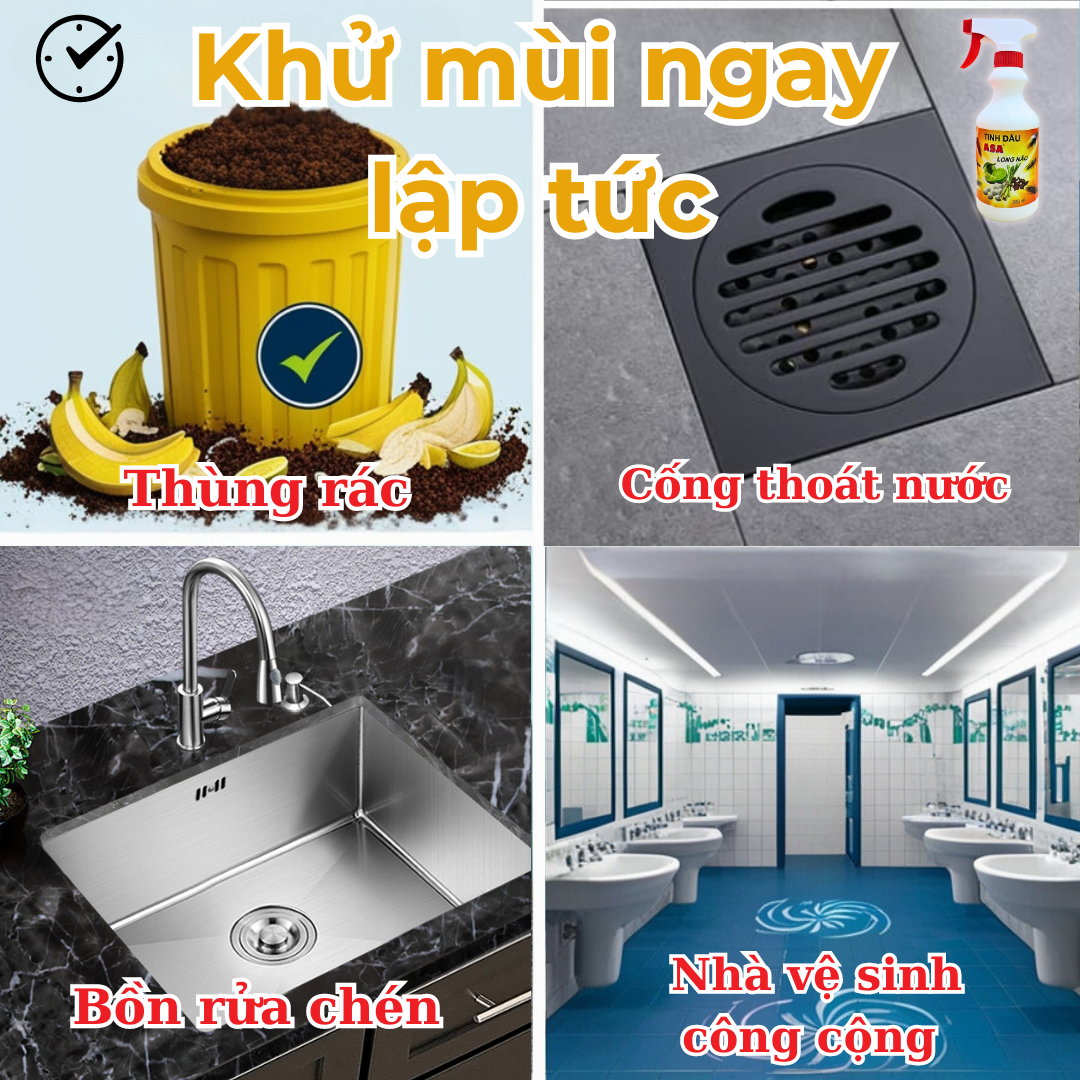 Tinh Dầu ASA Long Não 300ml - Khử mùi hôi nhanh, xua đuổi gián kiến, hạn chế vi khuẩn