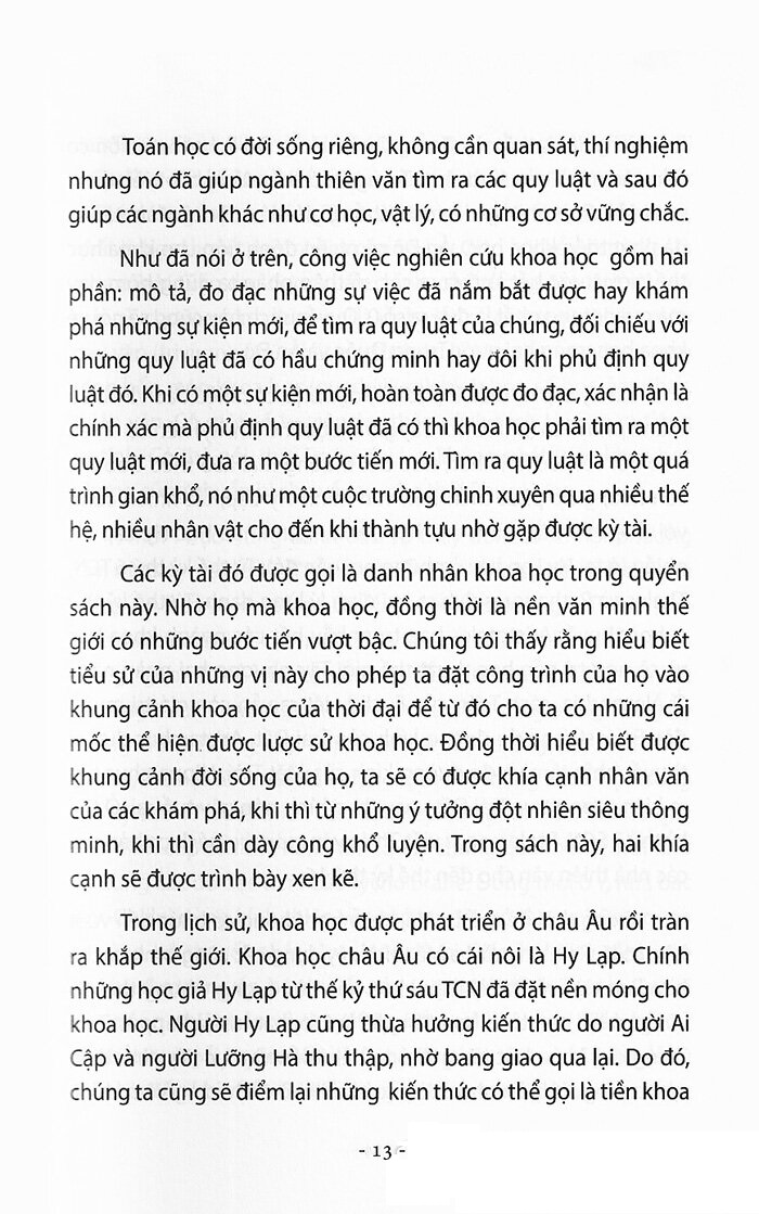 Danh Nhân Khoa Học Và Lược Sử Khoa Học Thế Giới - Quyển 1: Từ Thời Cổ Đại Đến Cuối Thế Kỷ Thứ 18