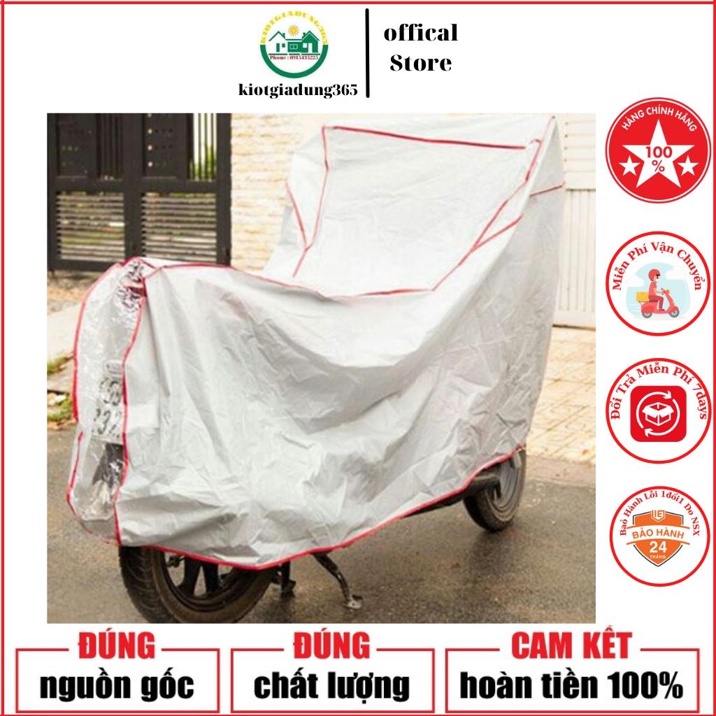 Bạt Phủ Xe Máy Cao Cấp Che Nắng, Che Mưa, Phủ Bảo Vệ Xe Loại Cao Cấp Siêu Bền - Chùm Xe Máy NILONG Chống Thấm Nước Mưa