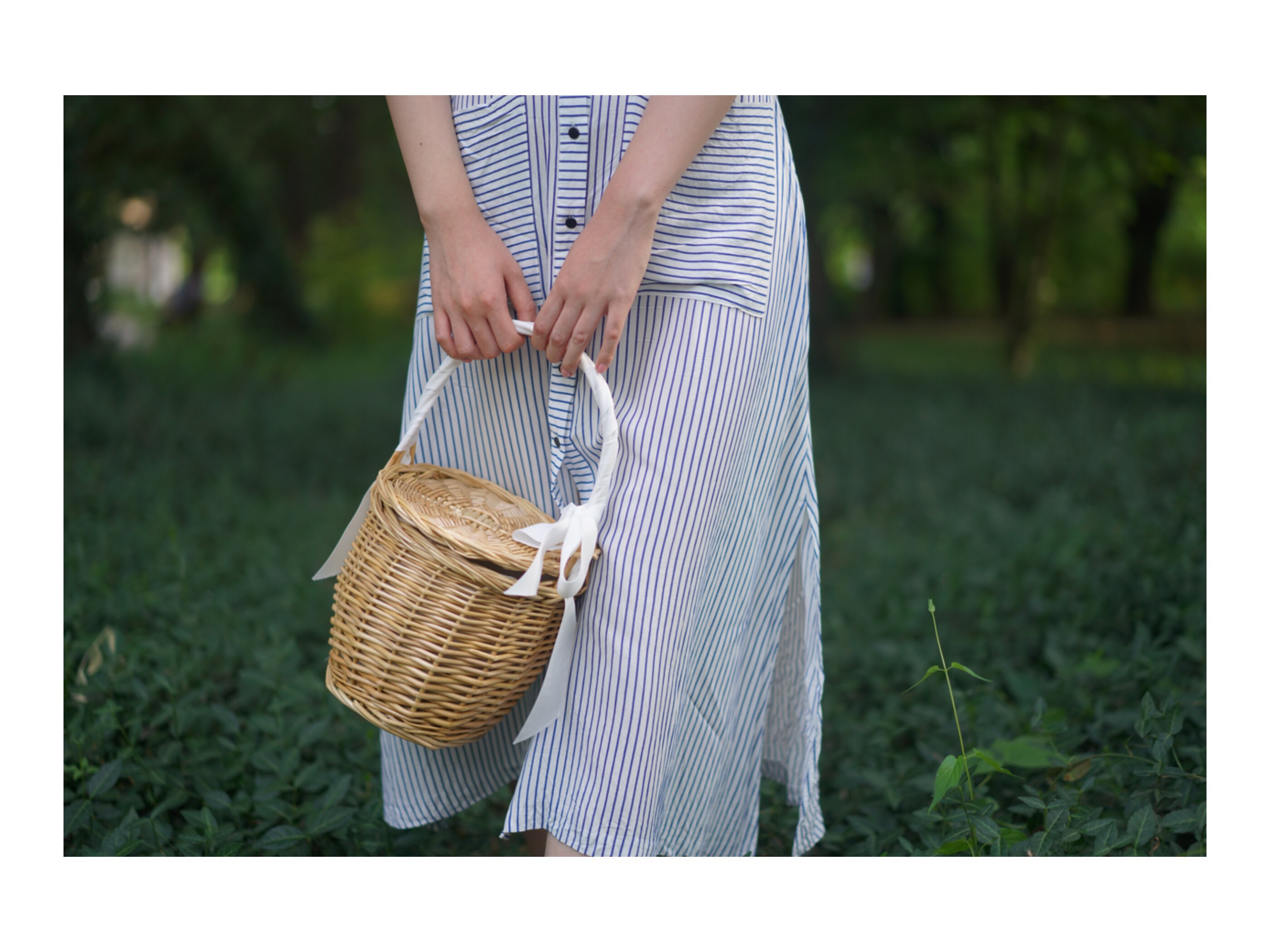 [ Hàng cao cấp] - Giỏ xách mây cói đi picnic, giỏ bắt cá vintage