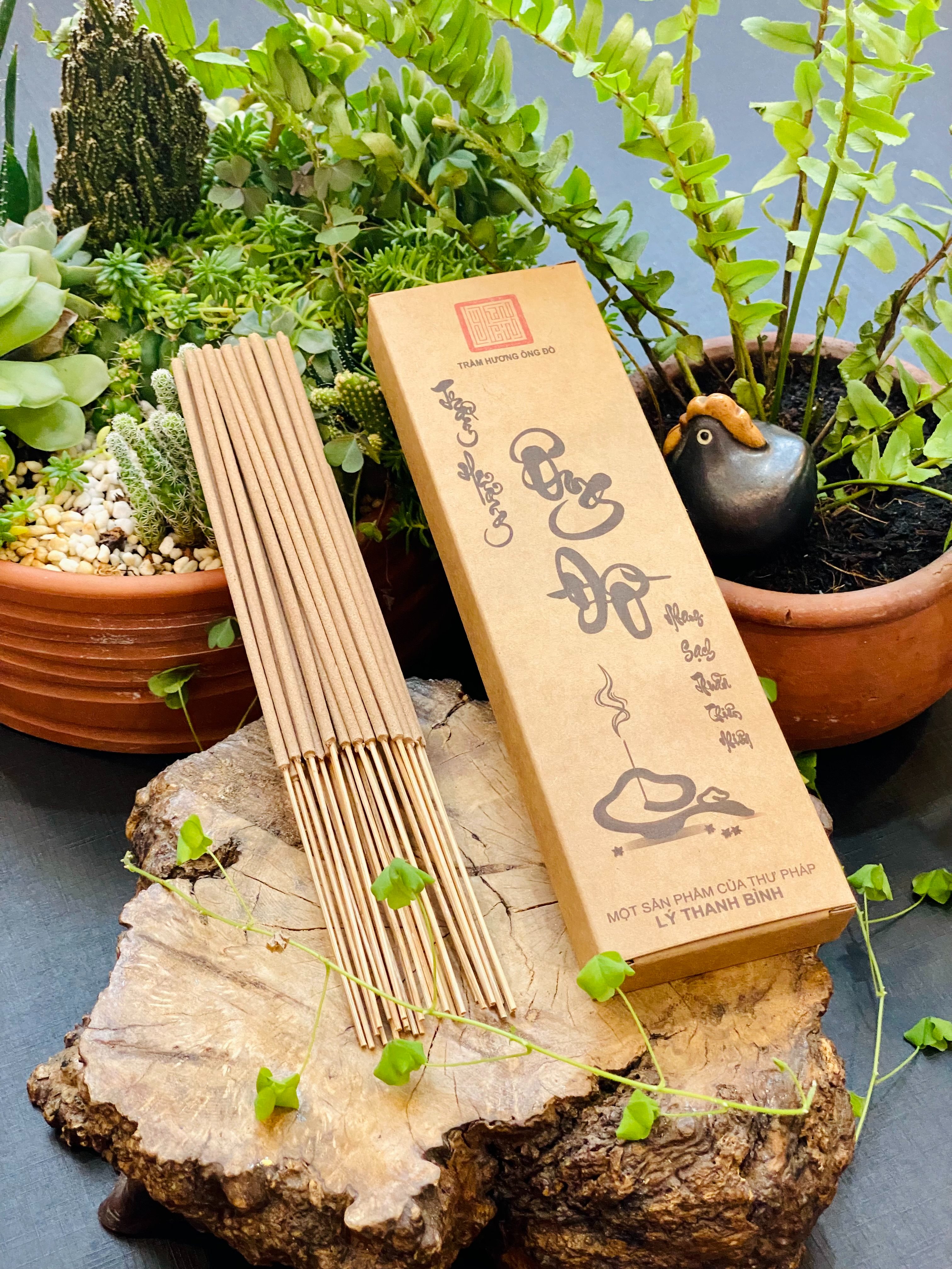 Nhang Trầm Hương 20cm, Loại Lan Tỏa, Ít Khói Phù Hợp Chung Cư, Trần Nhà Thấp
