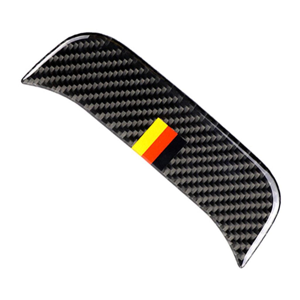 2PCS Rear Carbon Fiber Car Outlet Cover Sticker for