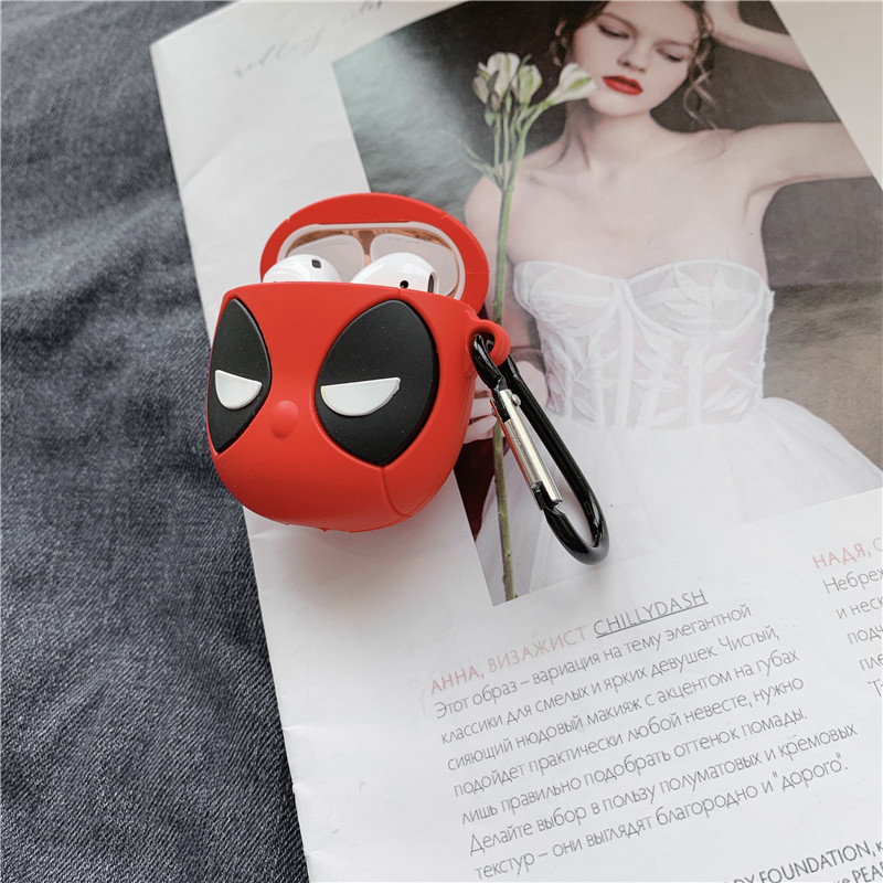 Airpods case -  Ốp bảo vệ dành cho Airpod 1/2 - Deadpool và móc khóa