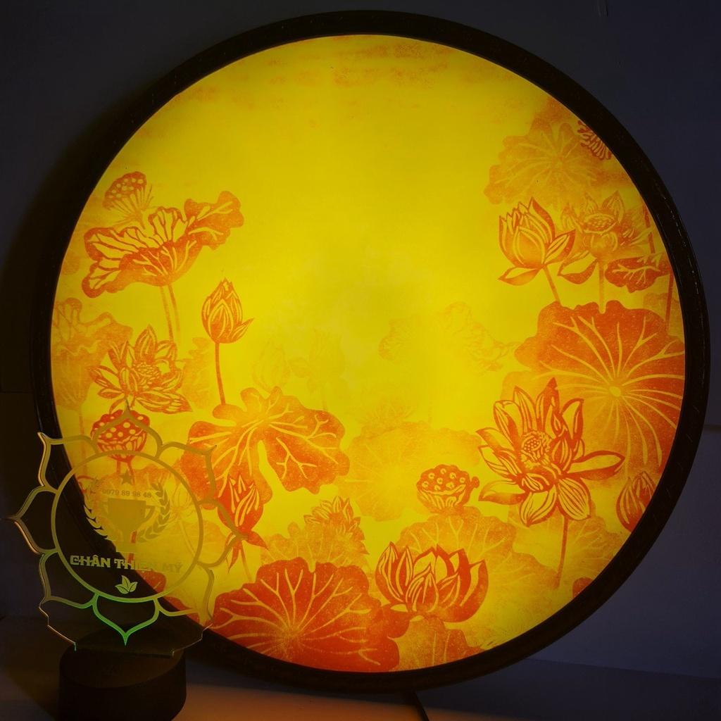 Đèn hào quang Trúc Chỉ in thờ gia tiên_HQTC3