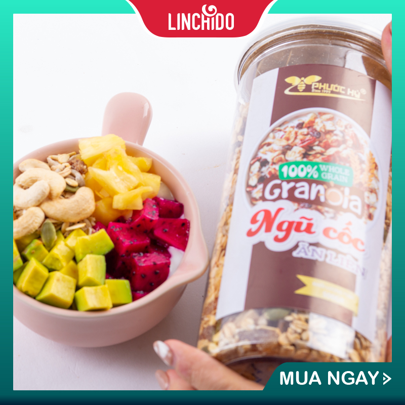 Ngũ cốc ăn kiêng granola sấy không đường được mix 11 loại Hạt &amp; Quả dinh dưỡng EAT CLEAN